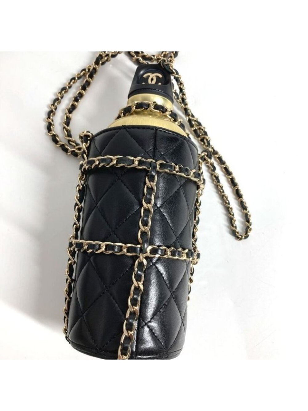 Chanel Shoulder Bag CC Logo Chain With Case As1324 Leather Black - Picture 4 of 9